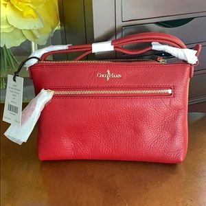 Red Cole Haan crossbody purse NTW